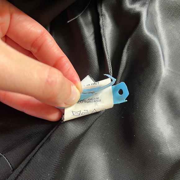 Vintage Emporio Armani Long Wool Trench Overcoat Made in Italy Womens 44 / L/XL - Picture 11 of 16